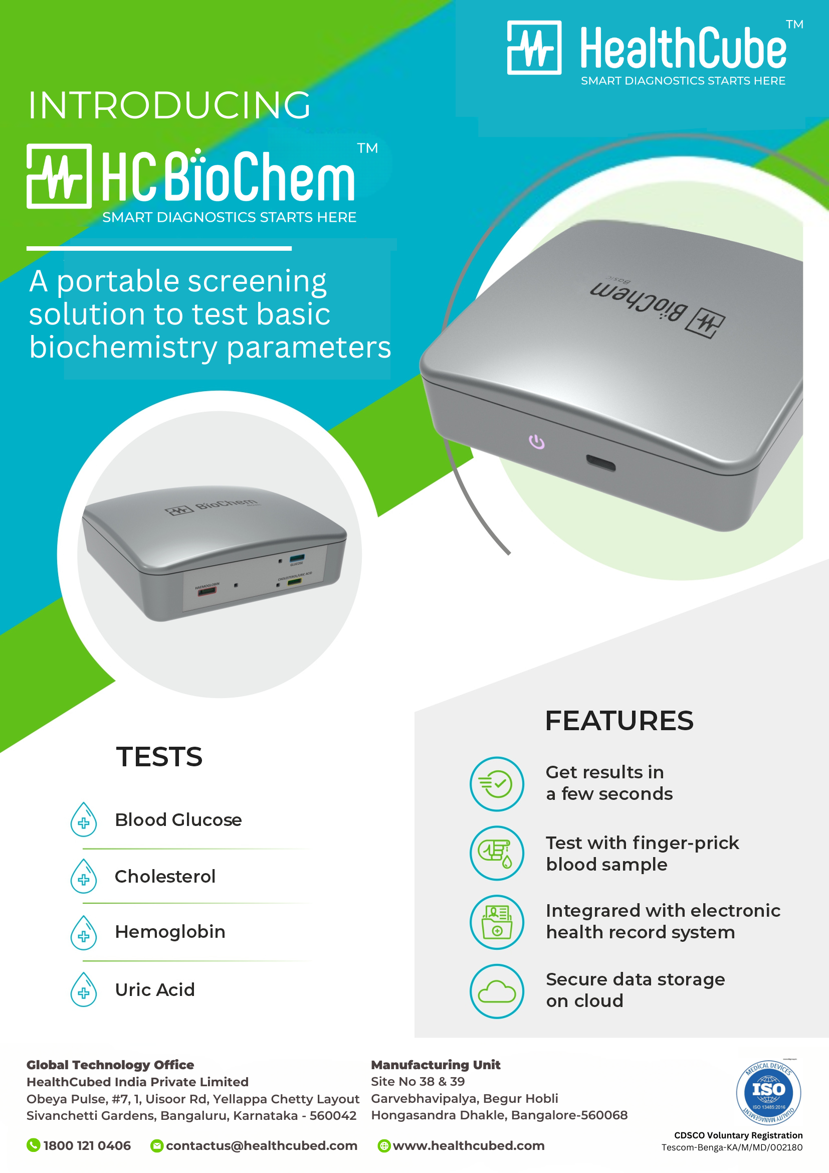HC BioChemistry test device